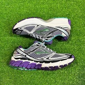 Size 8 Brooks Ghost 5 Purple Womens Sneaker EUC Retro Turquoise Running Shoes